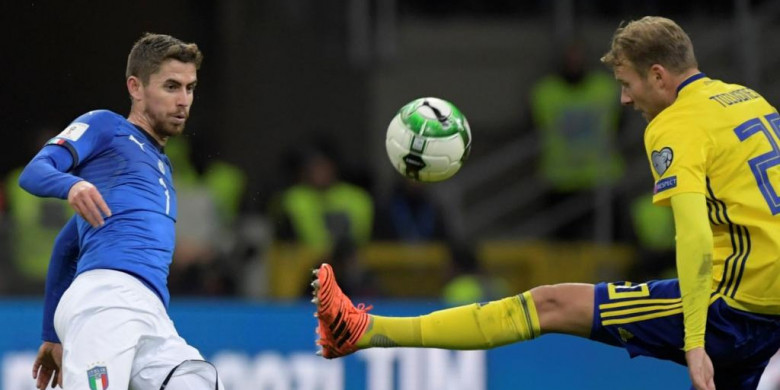 Jorginho Pada Laga Playoff Leg Kedua Zona Eropa Piala Dunia 2018