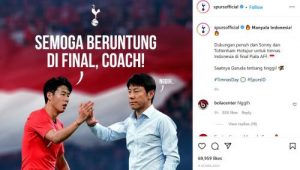 Tottenham Hotspurs dan Son Heung Min Dukung Timnas Indonesia Untuk Juarai Piala AFF