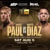 Poster resmi pertarungan MMA Jake Paul vs Nate Diaz
